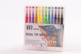 Pack 12 marcadores DUAL TIPS BRUSH PEN extra fino (1)